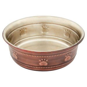 Stainless Copper Paw Cat Feeding Bowl
